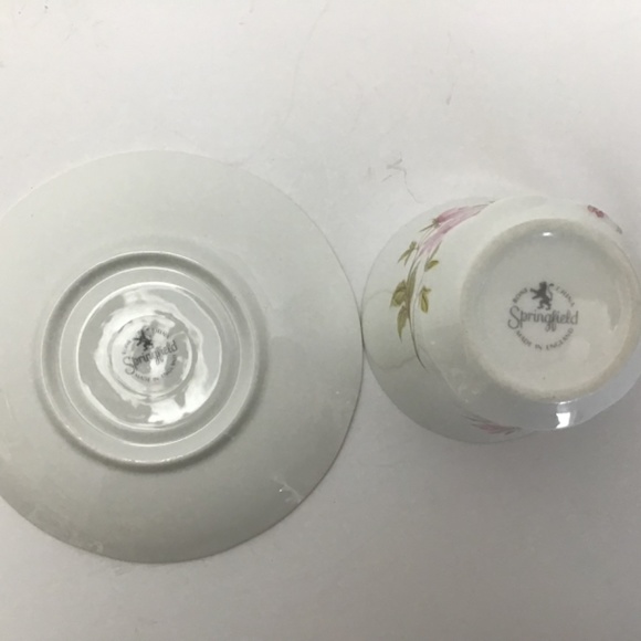 Springfield China Limited Pink Rose English Bone China Teacup and Saucer Vintage - Picture 5 of 5